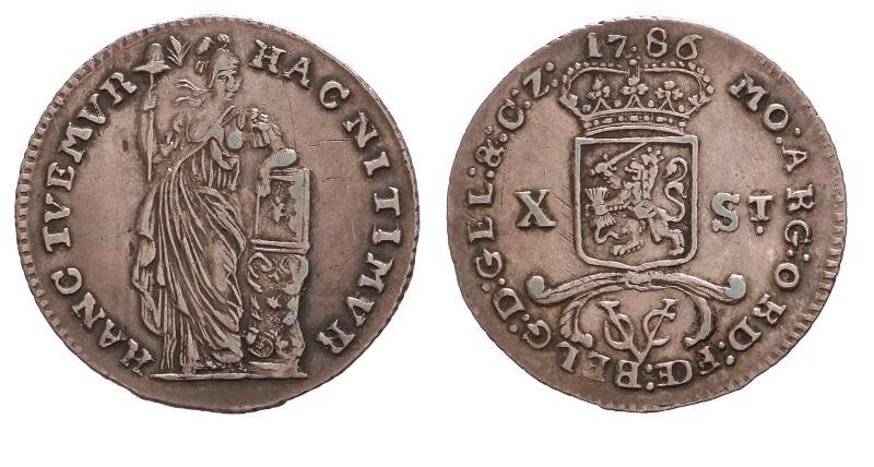 V.O.C. Gelderland X Stuivers 1786.