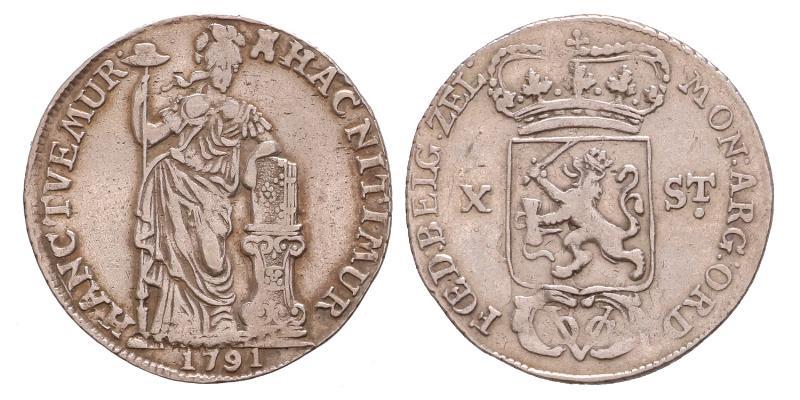 V.O.C. Zeeland X Stuivers 1791.