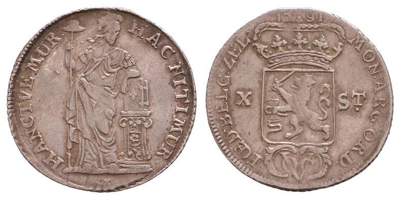 V.O.C. Zeeland X Stuivers 1791.