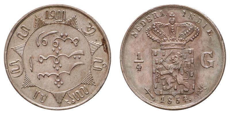 Nederlands-Indië. 1/4 Gulden 1854.