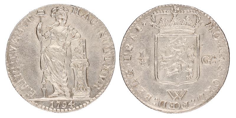 Nederlands West-Indië. 1/4 Gulden 1794.