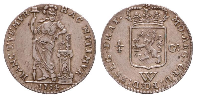Nederlands West-Indië. 1/4 Gulden 1794.