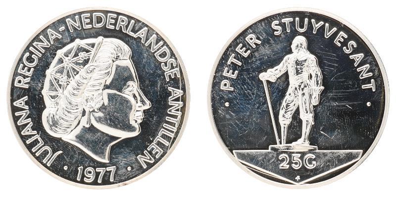 Nederlandse Antillen. 25 Gulden 1977 FM. Stuyvesant.