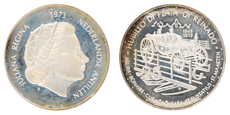 Nederlandse Antillen. 25 gulden 1973.