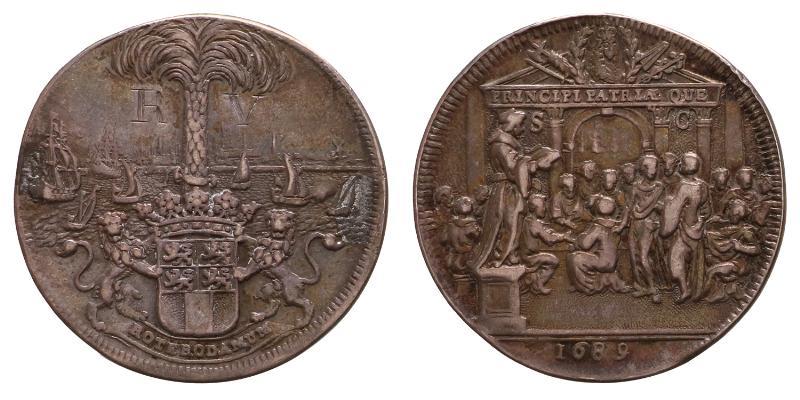 1689. Rotterdam. Vroedschapspenning.