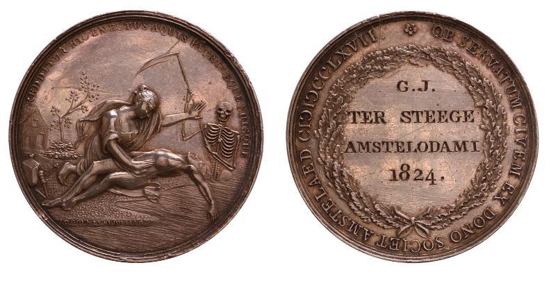 1824. Amsterdam. Maatschappij tot redding van drenkelingen.