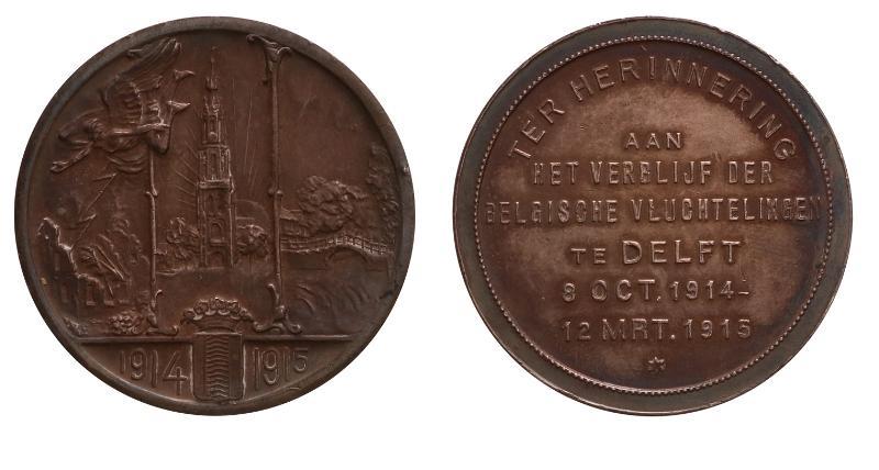 1914-1915. Delft. Verblijf van Belgische vluchtelingen.