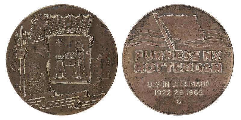 1962. Rotterdam. Erepenning van Furness.