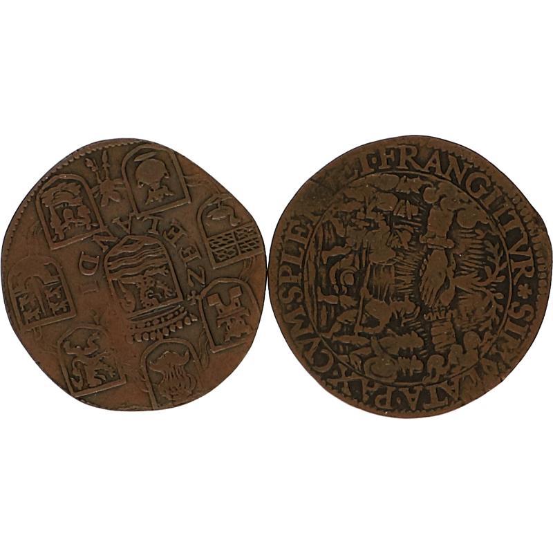 Lot (2) Rekenpenning 1596 Dordrecht en 1608 Zeeland.