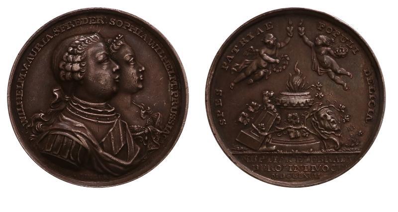 1767. Bandenburg- Prussia. Wedding Frederike S. Wilhelmine with Willian II of Orange.