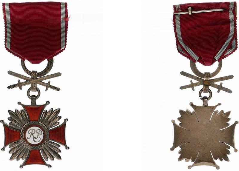 Poland. Silver Cross of Merit with Swords. Officer.