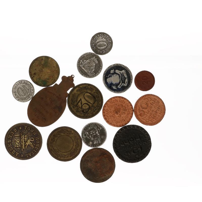 Lot (15) Diverse tokens.