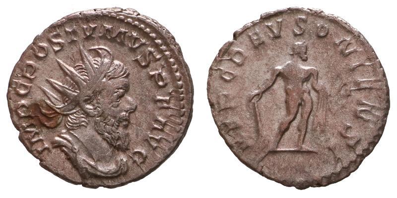 Roman Empire Postimus. Antoninianus. Bust to right. Rev. Hercules standing with club.