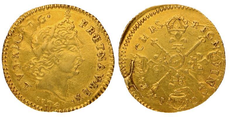 France. Louis XIV. Louis d,Or 1704 (O).
