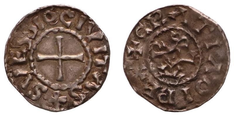 France. Charles the Bold. Soissons, Denier n.d.
