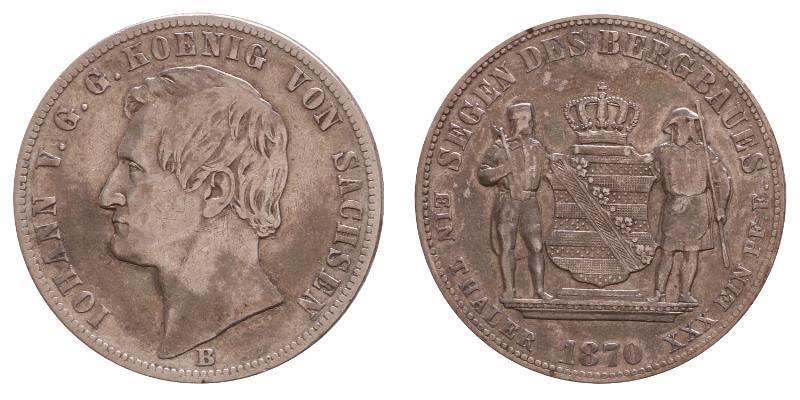 Germany. Saxony Thaler 1870 B.