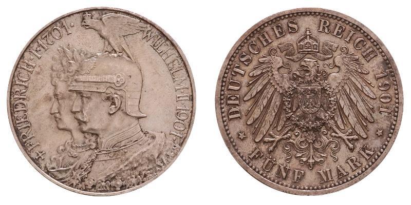 Germany. Prussia. 5 Mark 1901.