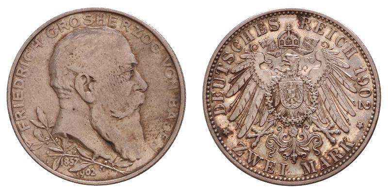 Germany. Baden. 2 Mark 1902.