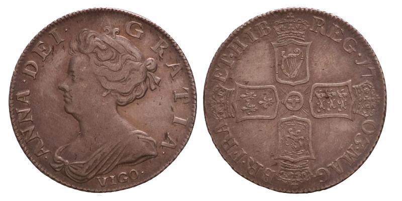 Great Britain. Anne. Shilling 1703 Vigo.