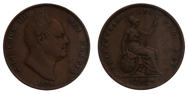 Great Britain. William IV. Penny 1834.