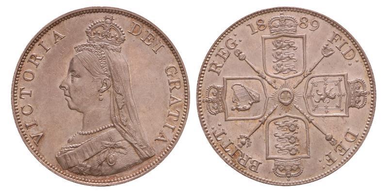 Great Britain. Victoria. Double Florin 1889 arabic 1.