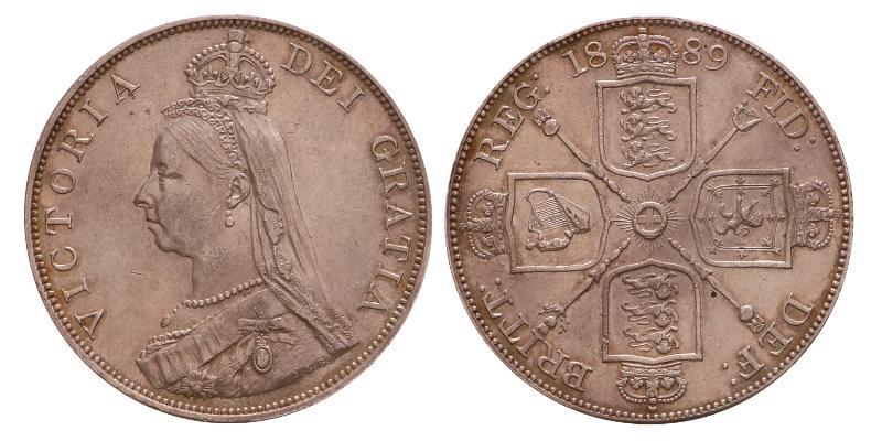 Great Britain. Victoria. Double Florin 1889 arabic 1.