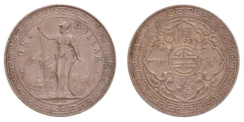 Great Britain. Trade dollar 1911 B.