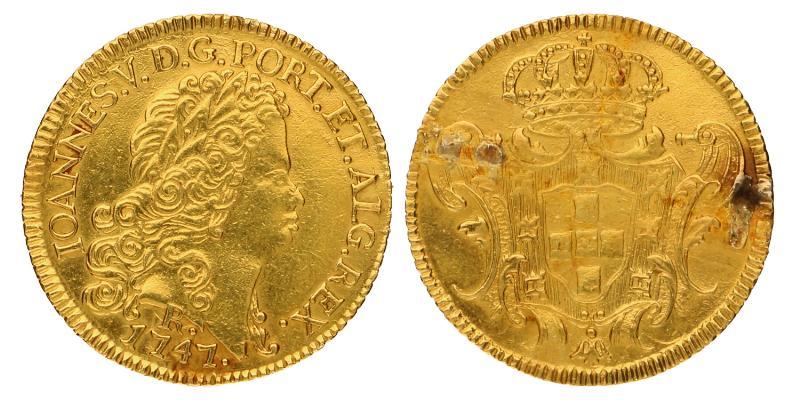 Brazil. Joannes V. 6400 Reis. 1747 R.