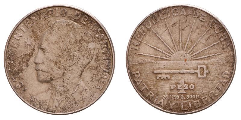 Cuba. 5 Pesos 1953.