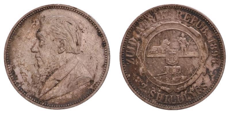 South Africa. 2 Shillings 1896.