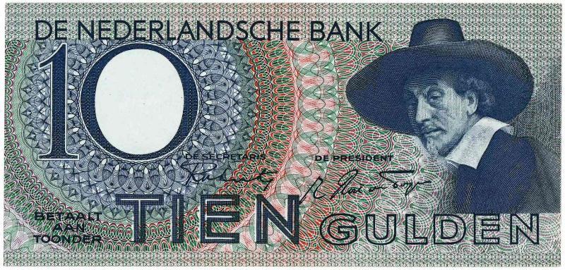 Nederland. 10 gulden. Bankbiljet. Type 1943I. Staalmeester. - UNC.