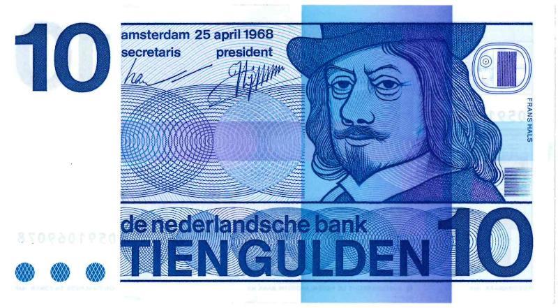 Nederland. 10 gulden. Bankbiljet. Type 1968. Frans Hals. - UNC.