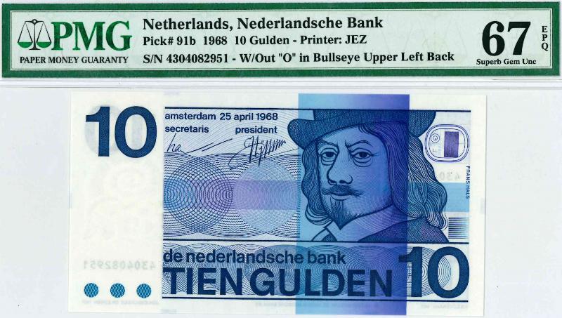 Nederland. 10 gulden. Bankbiljet. Type 1968. Frans Hals. - Superb Gem UNC.