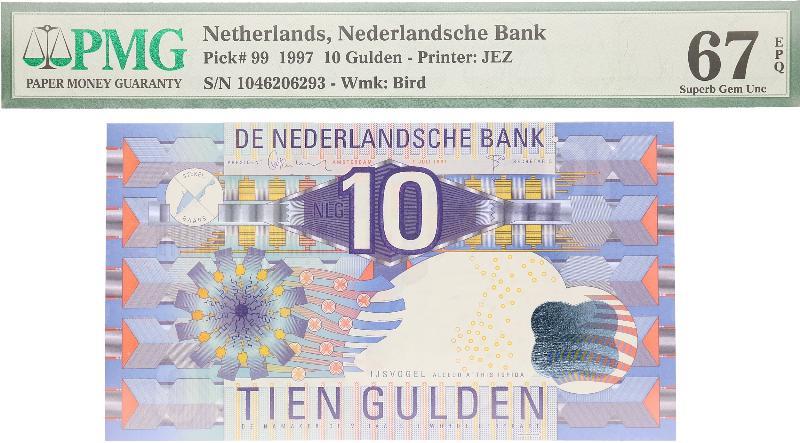 Nederland. 10 gulden. Bankbiljet. Type 1997. IJsvogel. - Superb Gem UNC.