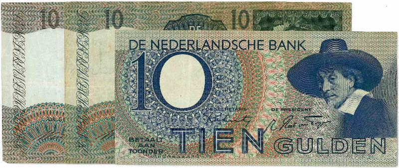 Nederland. 10 gulden. Bankbiljet. Type Diversen. - Fraai / Zeer Fraai.