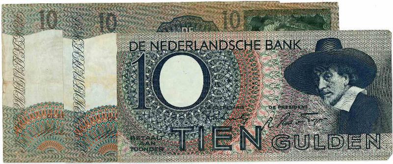Nederland. 10 gulden. Bankbiljet. Type Diversen. - Fraai / Zeer Fraai.
