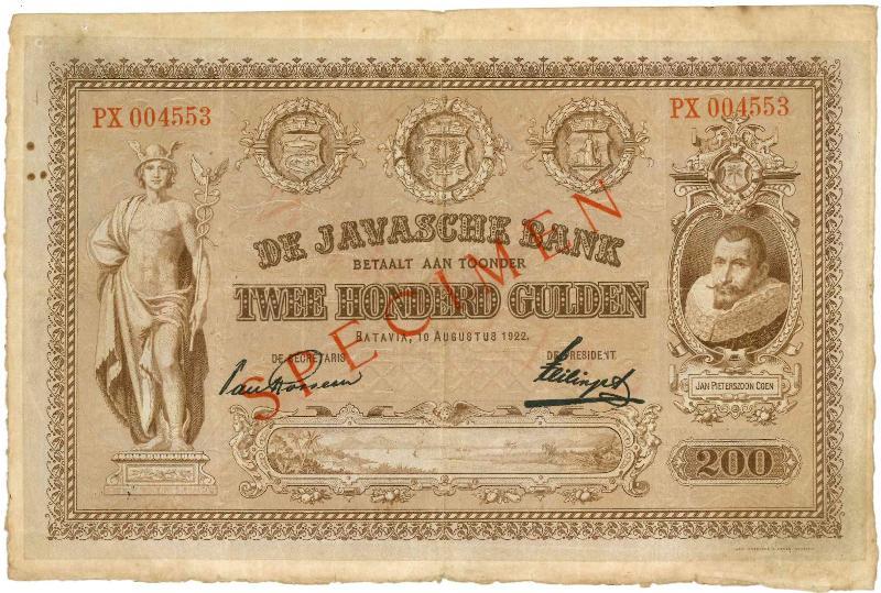 Nederlands-Indië. 200 gulden. Bankbiljet. Type 1897. - Zeer Fraai +.