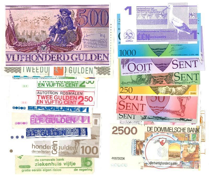 Reclamegeld.  Bankbiljet. Type Diversen. - Div.