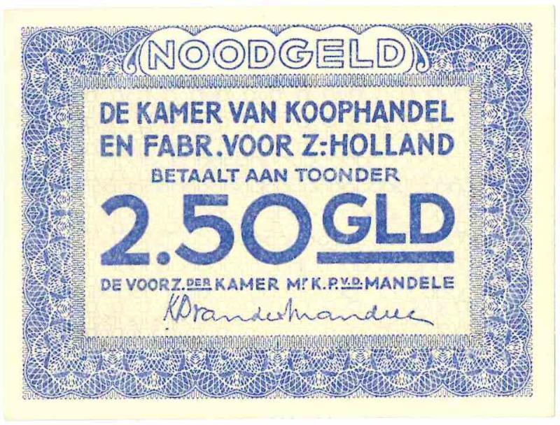 Noodgeld 2de WO. 2½ gulden. Rotterdam. Type 1940. - UNC.