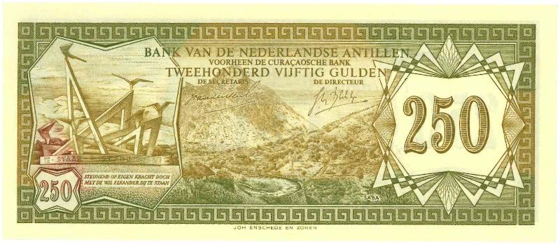 Nederlandse Antillen. Lot diversen. 250 gulden. Type Diversen. - UNC.