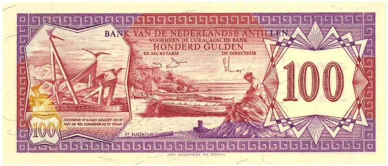 Nederlandse Antillen. Lot diversen. 100 gulden. Type Diversen. - UNC.