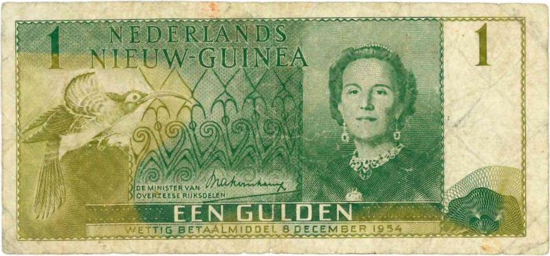 Nieuw-Guinea. 1 gulden. Bankbiljet. Type 1954. - Fraai / Zeer Fraai.