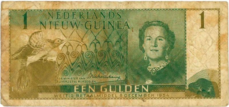 Nieuw-Guinea. 1 gulden. Bankbiljet. Type 1954. - Fraai +.