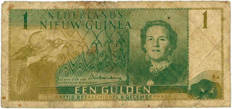 Nieuw-Guinea. 1 gulden. Bankbiljet. Type 1954. - Fraai.