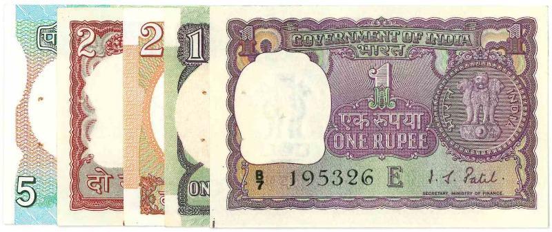 India. Bankbiljet. Type Diversen. - Div.