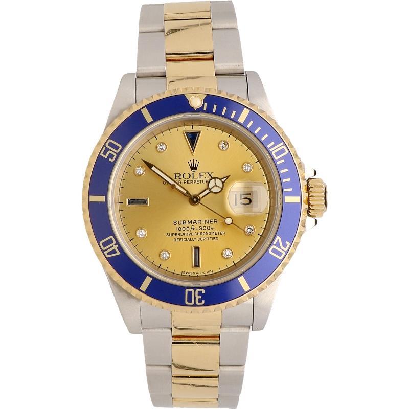 Rolex Submariner Oyster Perpetual Date champange Serti - Herenhorloge - Automaat