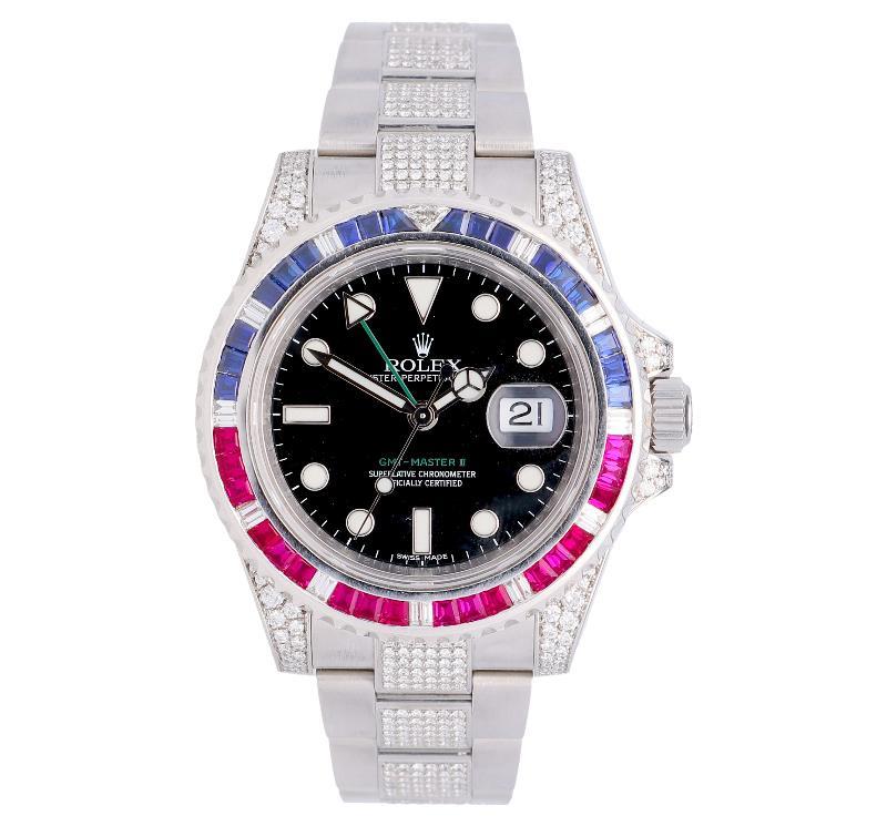 Rolex GMT-Master II Pepsi Diamonds - Herenhorloge - Automaat