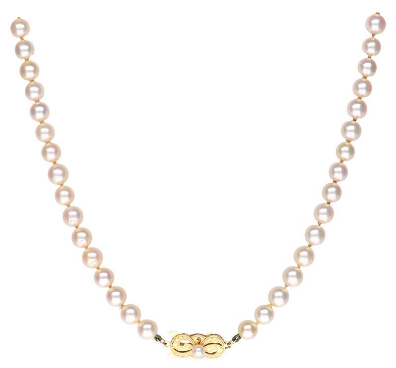 Demi parure Mikimoto parels, 18k