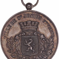 1894. France. Ville de Saint Junien hte Vienne. Price medal for gymnastics.