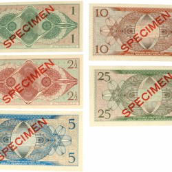 New Guinea 1-25 gulden Banknote Type 1950 - UNC